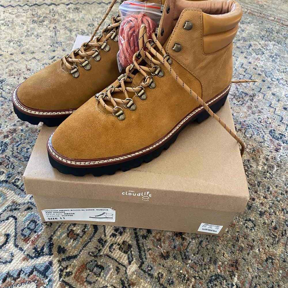 Madewell Tan Lace Up Boots